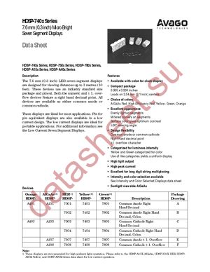 HDSP-7501-CD000 datasheet  